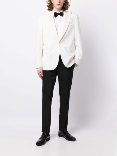 Shop N•peal Single-breasted Button Blazer In White