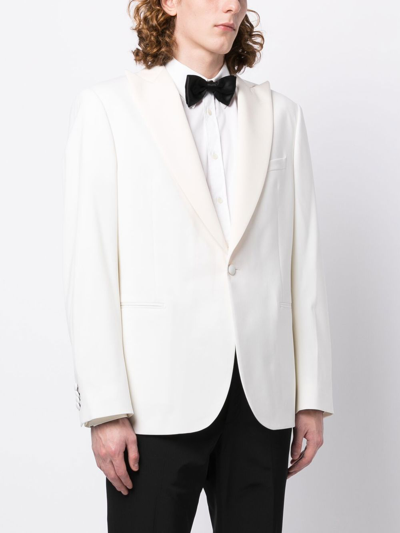 Shop N•peal Single-breasted Button Blazer In White