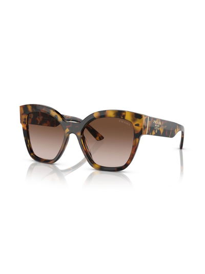 Prada Tortoiseshell-effect Cat-eye Sunglasses In Brown