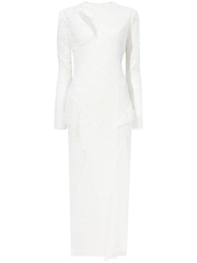 Shop Proenza Schouler Embroidered Lace Midi Dress In White
