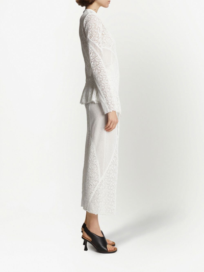 Shop Proenza Schouler Embroidered Lace Midi Dress In White