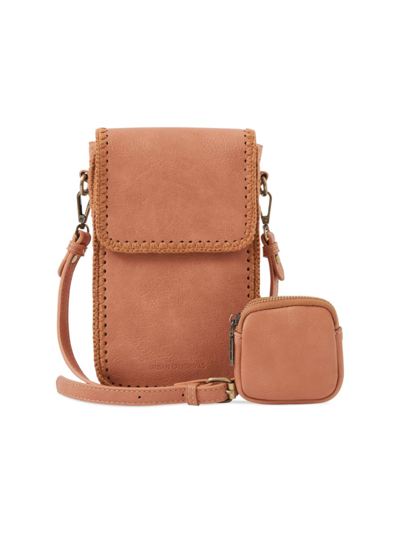 Shop Urban Originals Women's Vegan Leather Crossbody Bag & Case In Clay