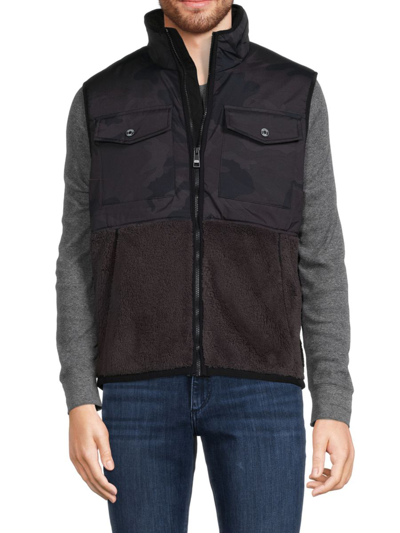 Michael Kors Men's Squaw Faux Shearling Camouflage Vest In Charcoal |  ModeSens