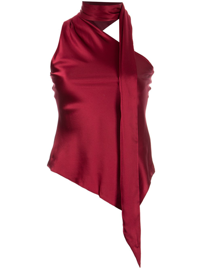 Shop Et Ochs Isadora Halter-tie Top In Red