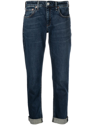 Shop Rag & Bone Dre Low-rise Cropped Jeans In Chelsea