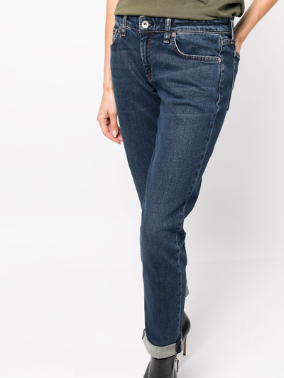 Shop Rag & Bone Dre Low-rise Cropped Jeans In Chelsea