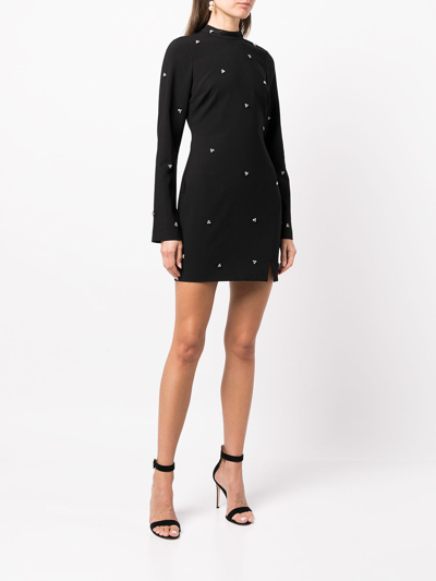 Shop Likely Phillips Sequin-detail Mini Dress In Black