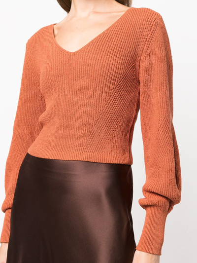 Shop A.l.c Kimby Ribbed-knit Jumper In Orange