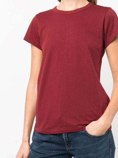 Shop Rag & Bone Garment-dyed Cotton T-shirt In Deep Burgundy