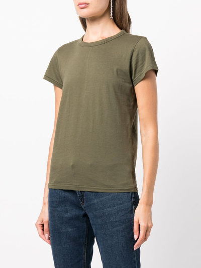 Shop Rag & Bone Garmet-dyed Cotton T-shirt In Olive