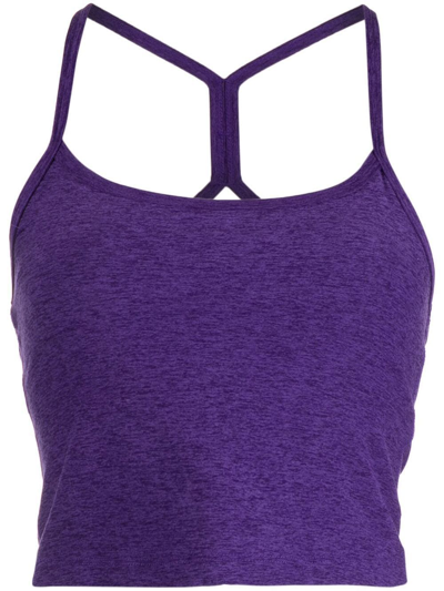 Shop Beyond Yoga Lost Your Mind Cropped Top In Purple