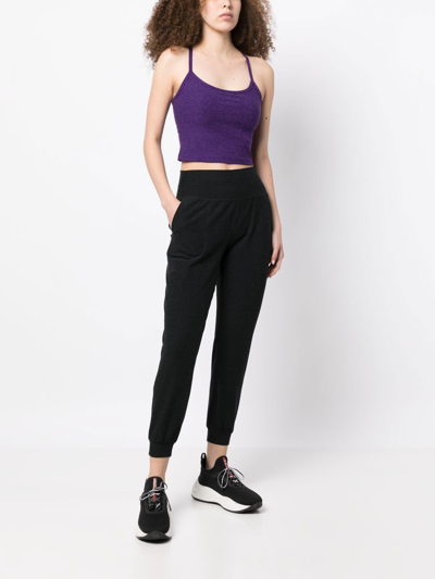 Beyond Yoga Lost Your Mind Cropped Top In Purple