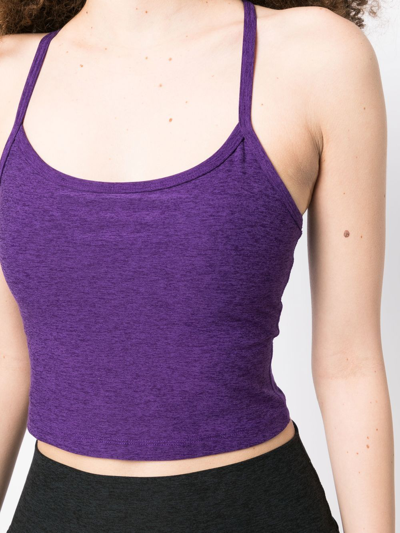 Beyond Yoga Lost Your Mind Cropped Top In Purple