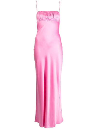 Shop Bec & Bridge Amber Silk Maxi Dress In Pink