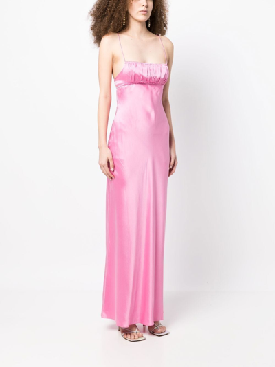 Shop Bec & Bridge Amber Silk Maxi Dress In Pink