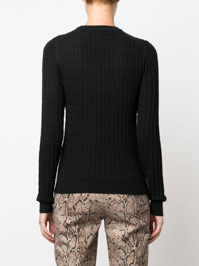 Shop Co Cable-knit Cashmere Sweater In Black