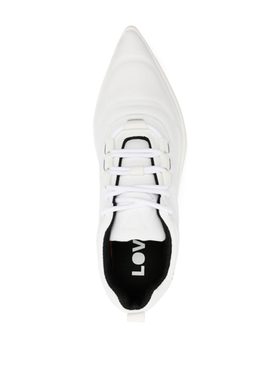 Shop Az Factory X Thebe Magugu Pointed-toe Sneakers In White