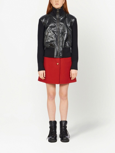 Ferragamo Cashmere-blend A-line Mini Skirt In Black