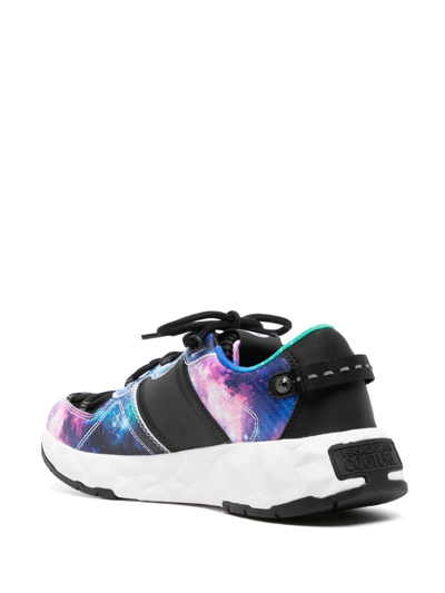 VERSACE JEANS COUTURE GALAXY-PRINT LOW-TOP SNEAKERS 