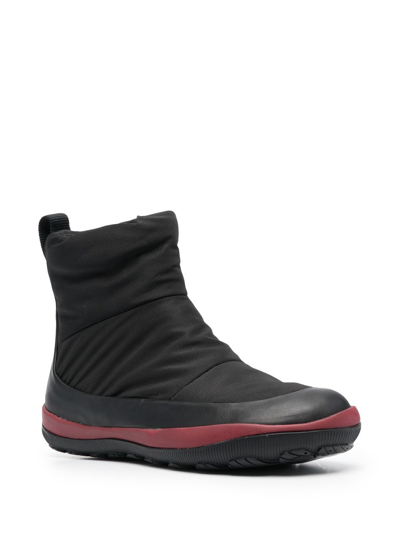 Camper 30mm Chunky Quilted Boots In Black