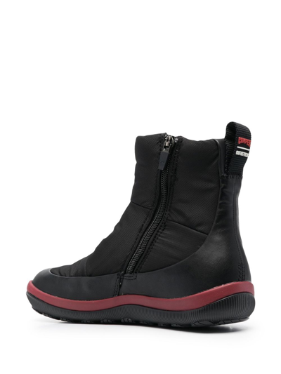 Camper 30mm Chunky Quilted Boots In Black