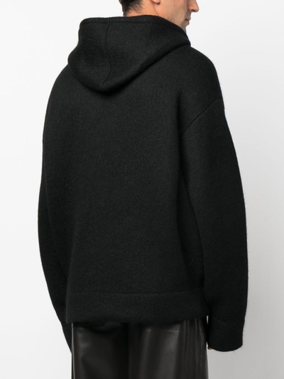 Shop Off-white Logo-print Hoodie In Black