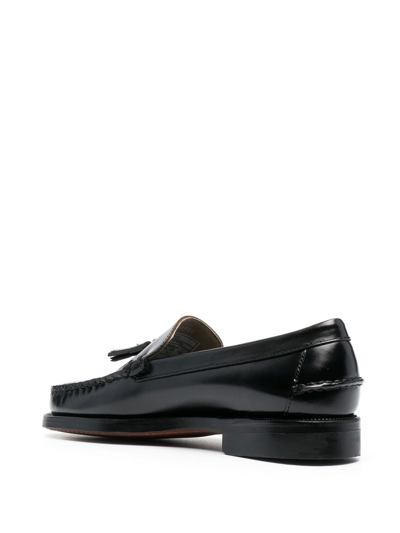 Shop Sebago Tassel-detail Leather Loafers In Black