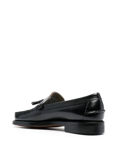 Sebago Tassel-trim Leather Loafers In Black