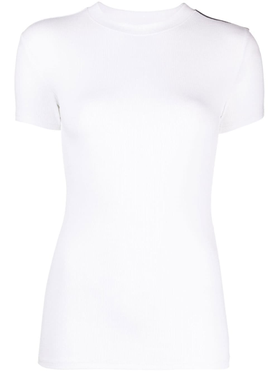 Shop Peter Do Contrast-trim Short-sleeve T-shirt In White