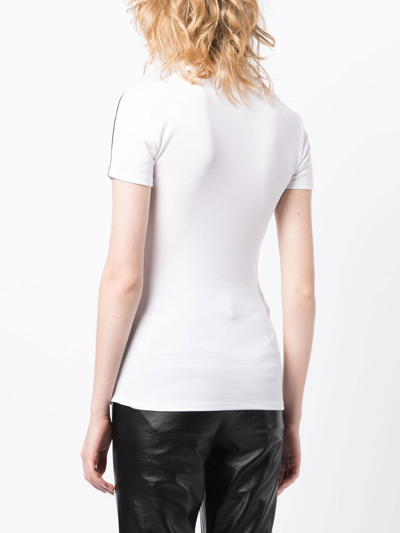 Shop Peter Do Contrast-trim Short-sleeve T-shirt In White