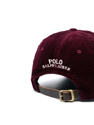 Polo Lauren Cotton Polo Bear Cap In Rich Ruby | ModeSens