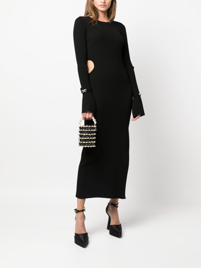 Shop Rosantica Pearl-embellished Bag In Black