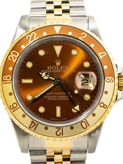 Pre-owned Rolex  Gmt Master Ii 40mm In Gold