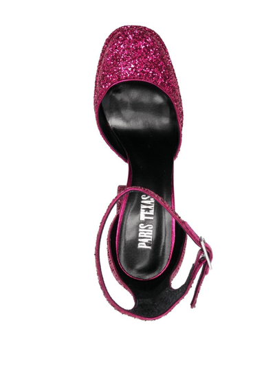 Paris Texas Sparkling High Heel Pumps Platform Sole In Pink