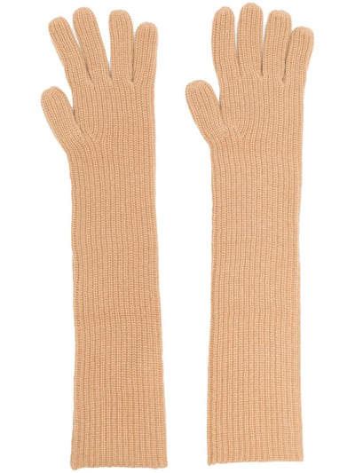 Shop Loulou Studio Milos Cashmere Gloves In Neutrals