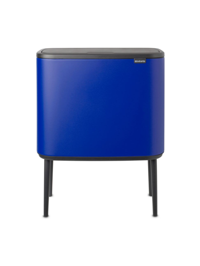Shop Brabantia Bo Touch-top Trash Can In Mineral Blue