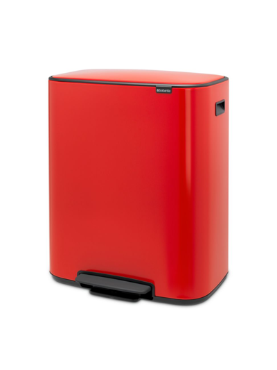 Shop Brabantia Bo 2-compartment Step Can In Passion Red
