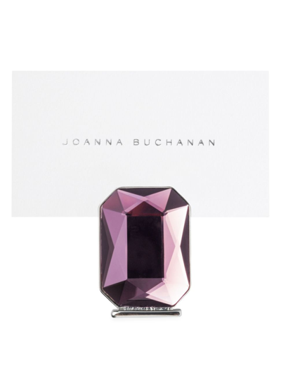 Shop Joanna Buchanan Single Gem Placecard Holder 2-piece Set In Purple