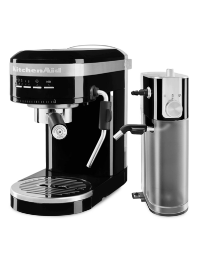 Kitchenaid Semi-automatic Espresso Machine & Milk Frother Attachment In  Onyx Black