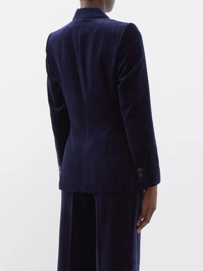 Cefinn Jamie Velvet Blazer In Navy ModeSens