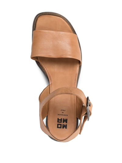 Shop Moma Open-toe Heeled Sandals In Brown