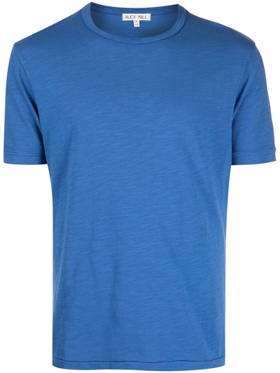 Shop Alex Mill Slub Cotton T-shirt In Washed Cobalt