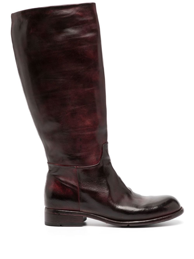 Shop Madison.maison Side-zip Knee-length Boots In Brown