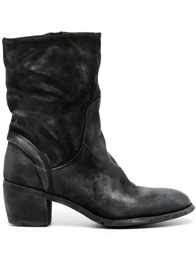 Madison.maison Laminated Metallic-finish 60mm Ankle Boots In Silver