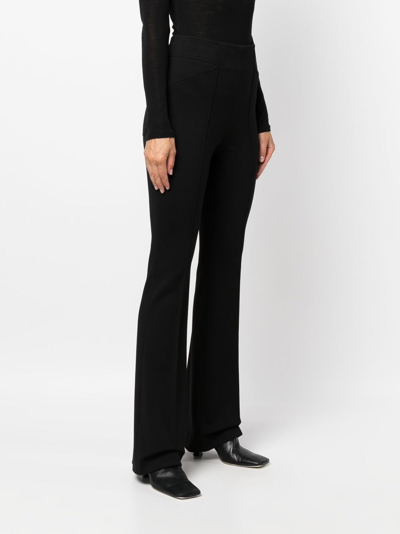 Shop Dorothee Schumacher High-waist Bootcut Trousers In Black