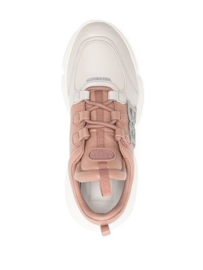 Shop Bally Leather Chunky Lace-up Sneakers In White
