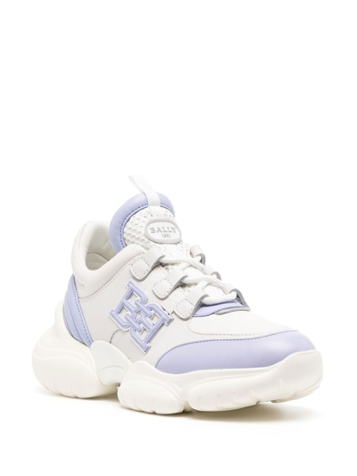 Shop Bally Logo-patch Lace-up Sneakers In White