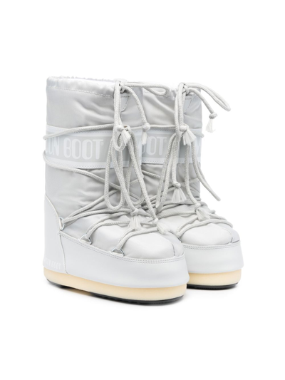 Shop Moon Boot Logo-print Moon-boots In Grey