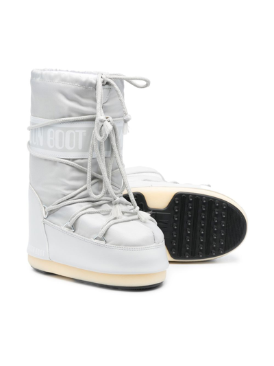 Shop Moon Boot Logo-print Moon-boots In Grey