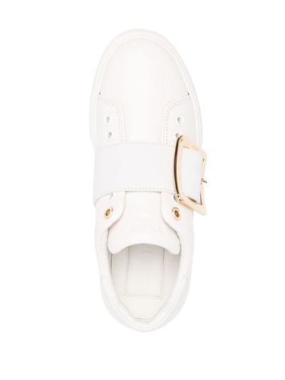 Shop Bally Misty Buckle-strap Sneakers In White
